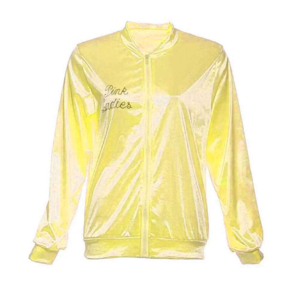1950s Grease Pink Lady Ladies Satin Jacket Top Fancy Dress Up Costume - Ecosfun