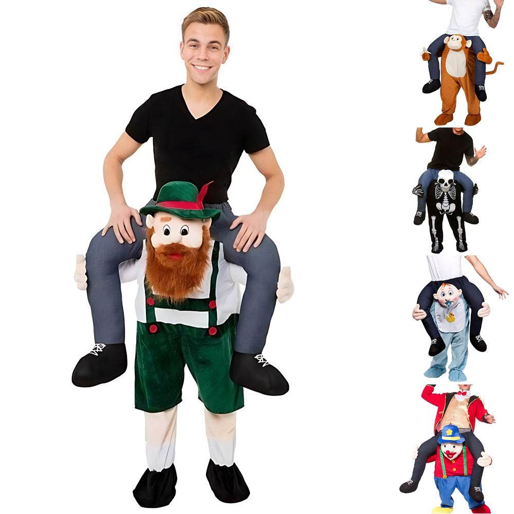 Baby Clown Skull Green Harness Monkey Funny Puppet Costumes - Ecosfun