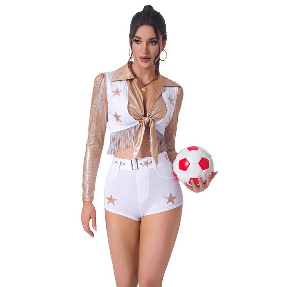 Dallas Cowboy Cheerleader Football Star Costume For Women Halloween - Ecosfun