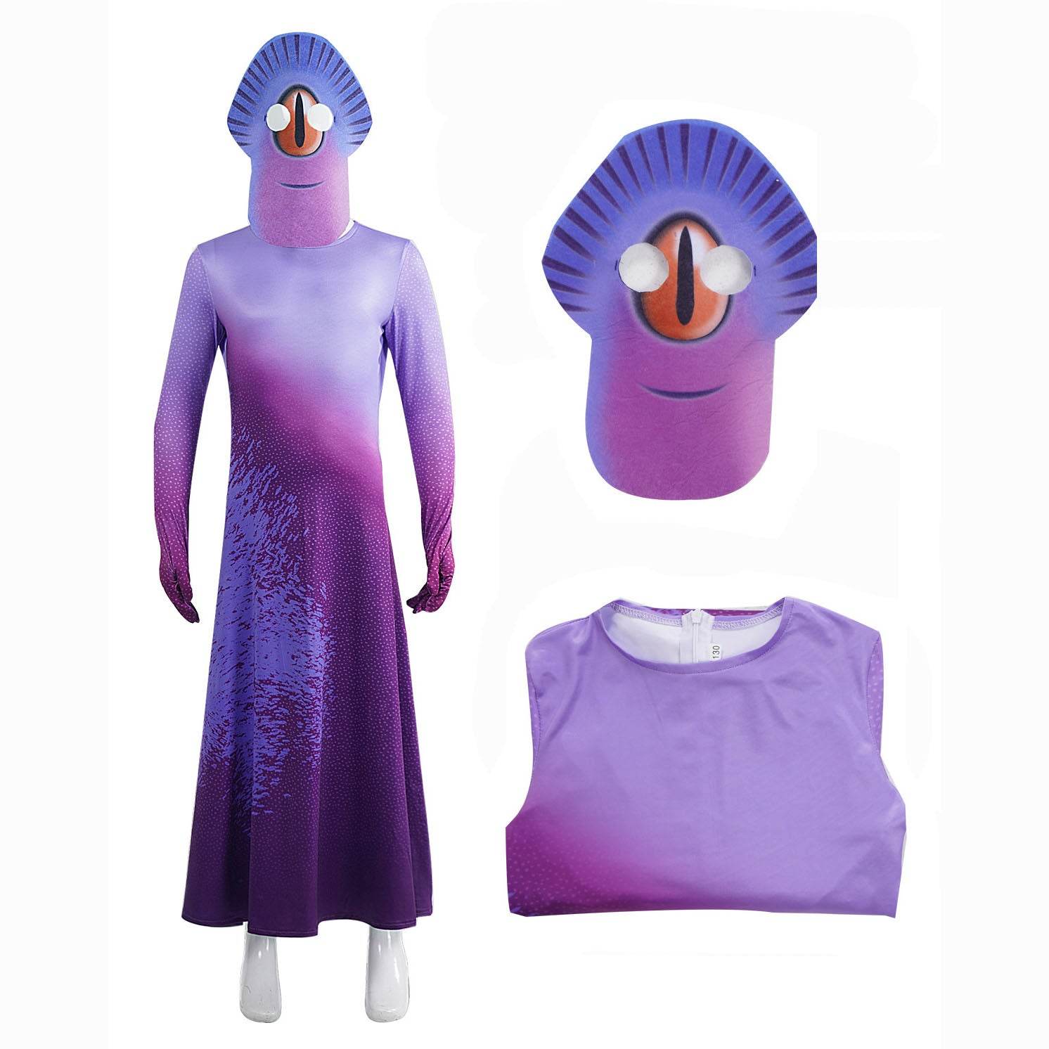 Alien blue fish tights bodysuit Alien earth commissioner Costume cosplay - Ecosfun