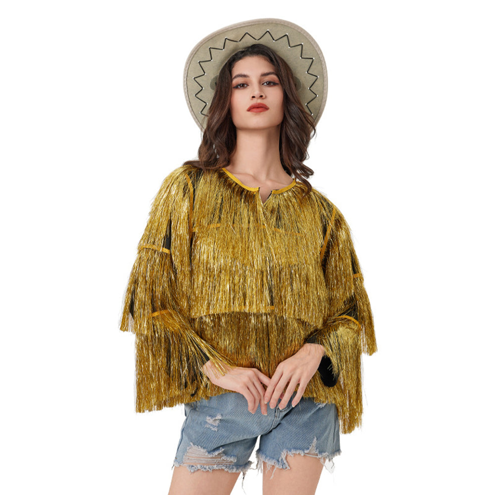 Fever Tassel Tinsel Festival Jacket Halloween Costume for women