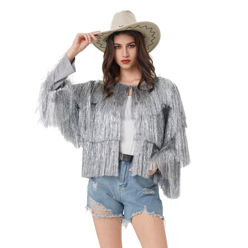 Fever Tassel Tinsel Festival Jacket Halloween Costume for women