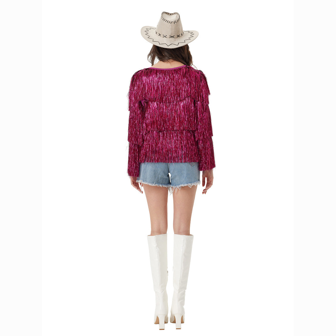 Fever Tassel Tinsel Festival Jacket Halloween Costume for women