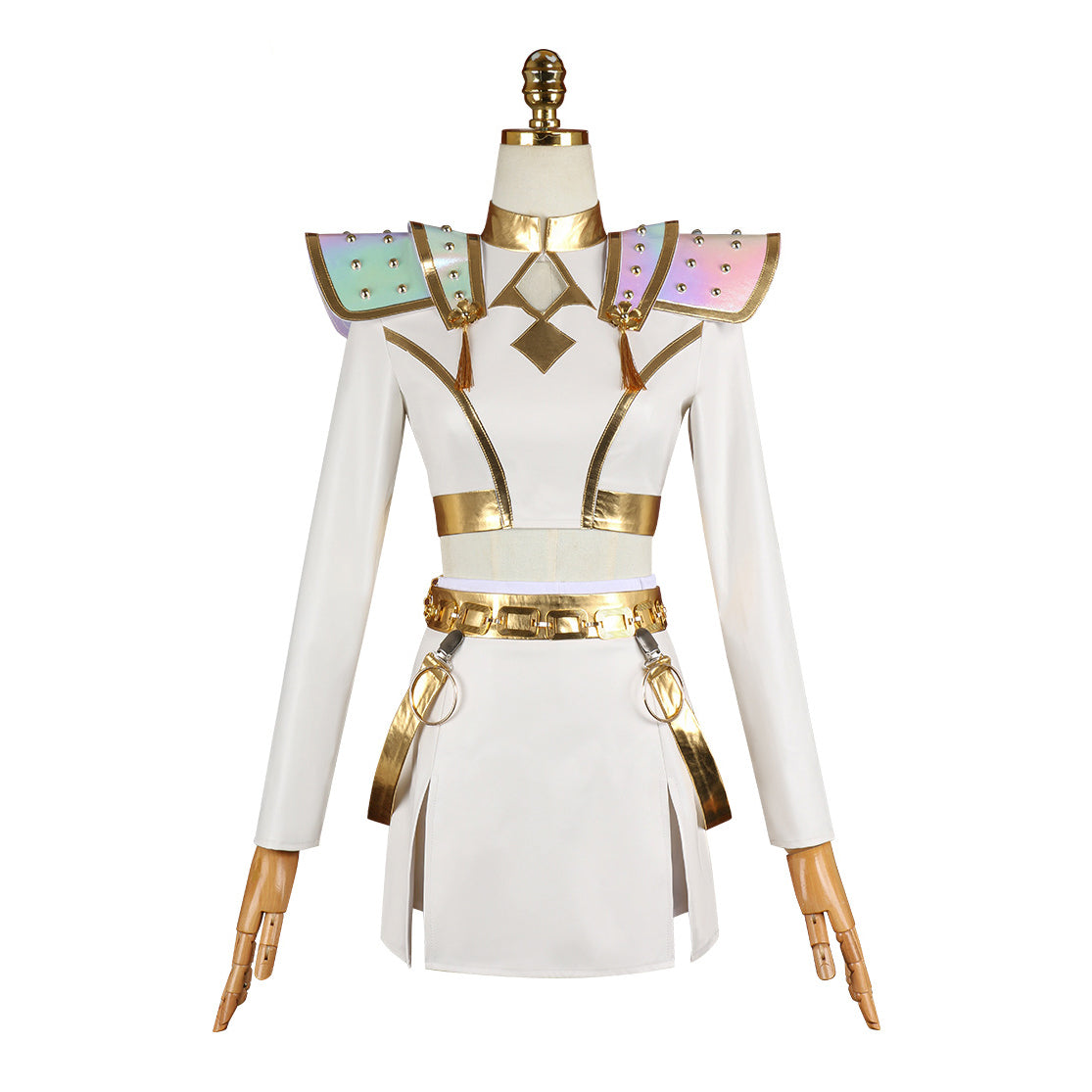 Kpop Witch Hunter Zoe Cosplay Costume Black and Gold Performance