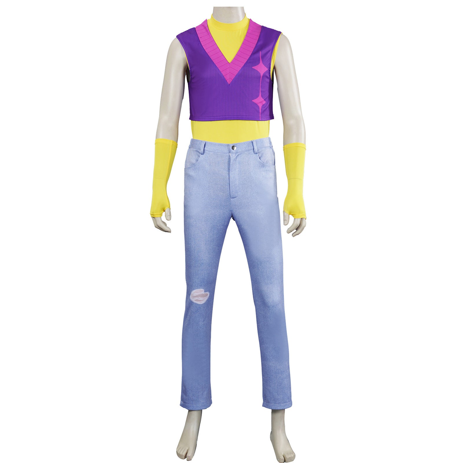 KPop Demon Hunters Mystery Soda Cosplay Costume Pop Purple Top Pants Set