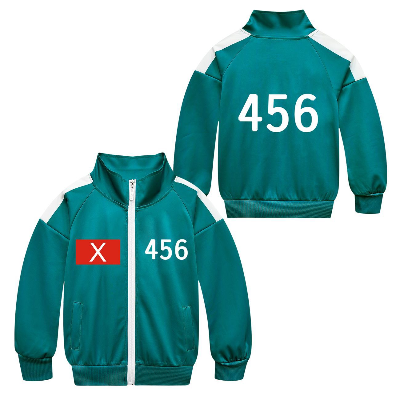 Players Tracksuit Costume Game Cosplay Squid Green Jacket Shirt For Adult Kids