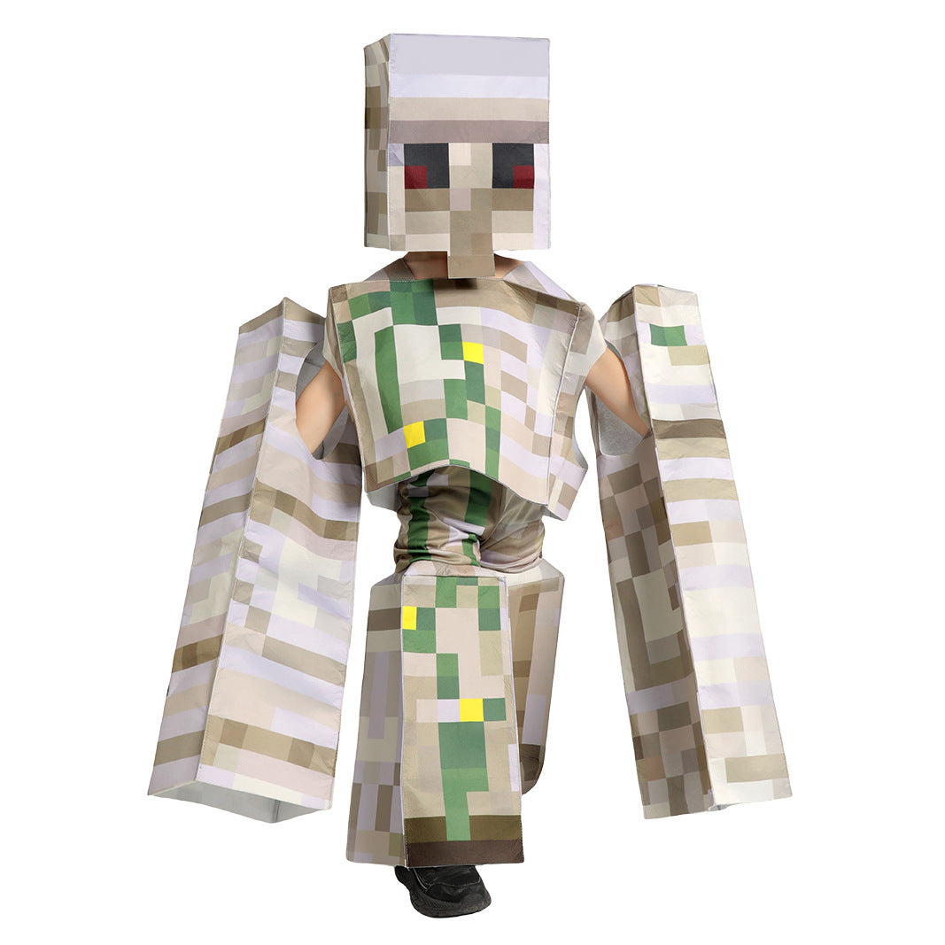 Minecraft Skeleton Kids Costume For Children Boy Girl Halloween