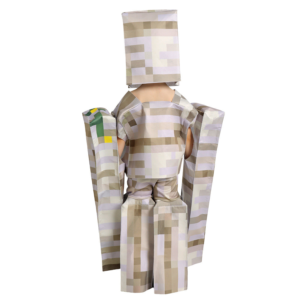 Minecraft Skeleton Kids Costume For Children Boy Girl Halloween