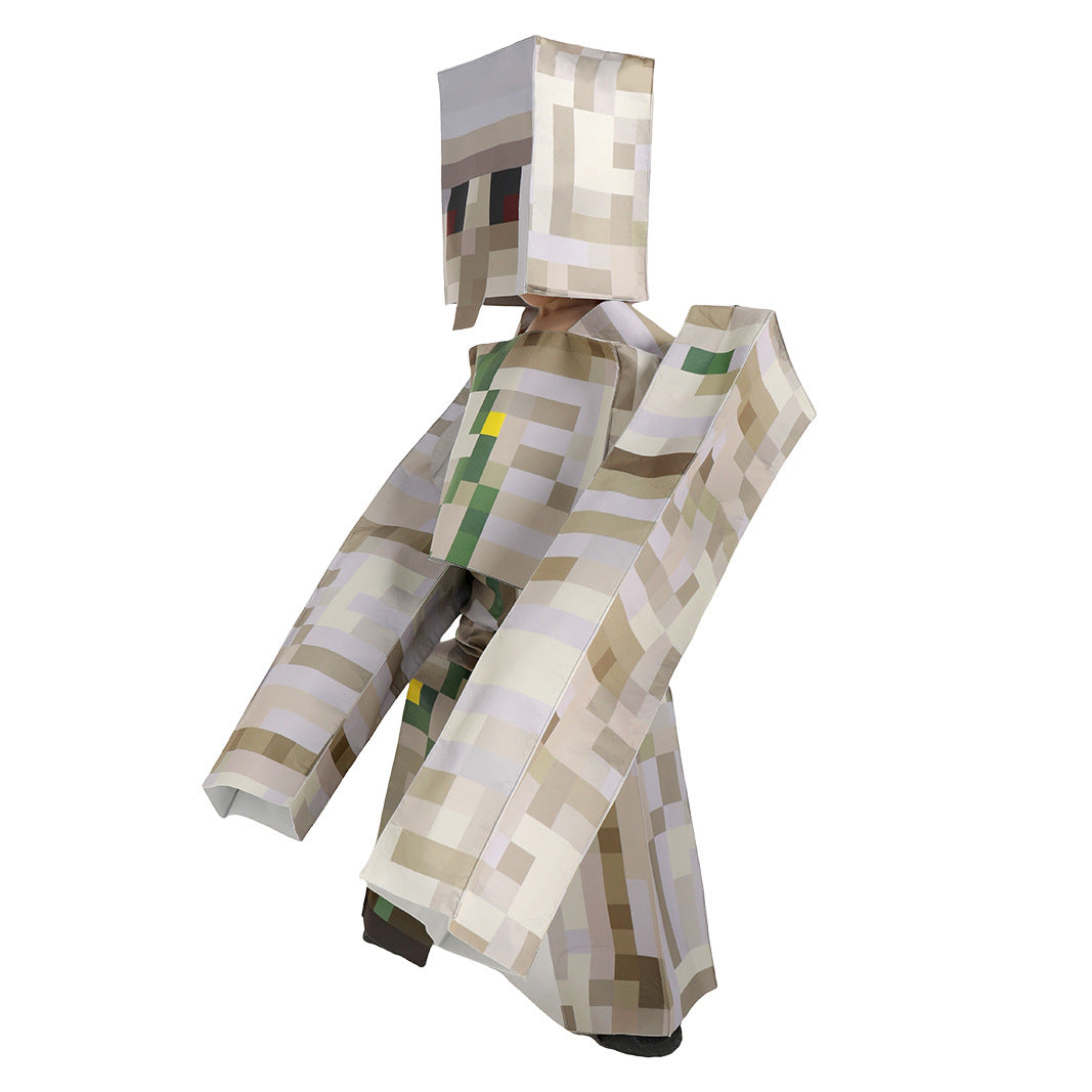 Minecraft Skeleton Kids Costume For Children Boy Girl Halloween