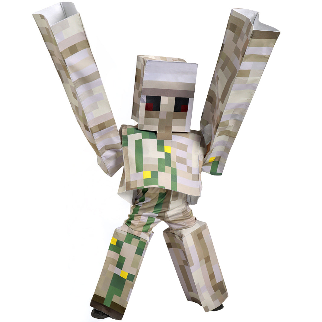 Minecraft Skeleton Kids Costume For Children Boy Girl Halloween