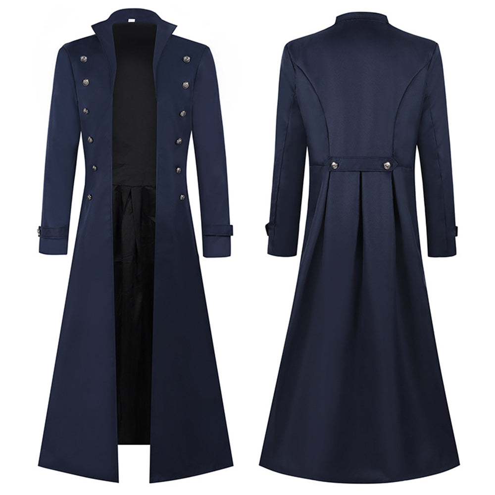 Medieval Steampunk Retro Gothic Costume Coat Trench Coat Victorian Uniform