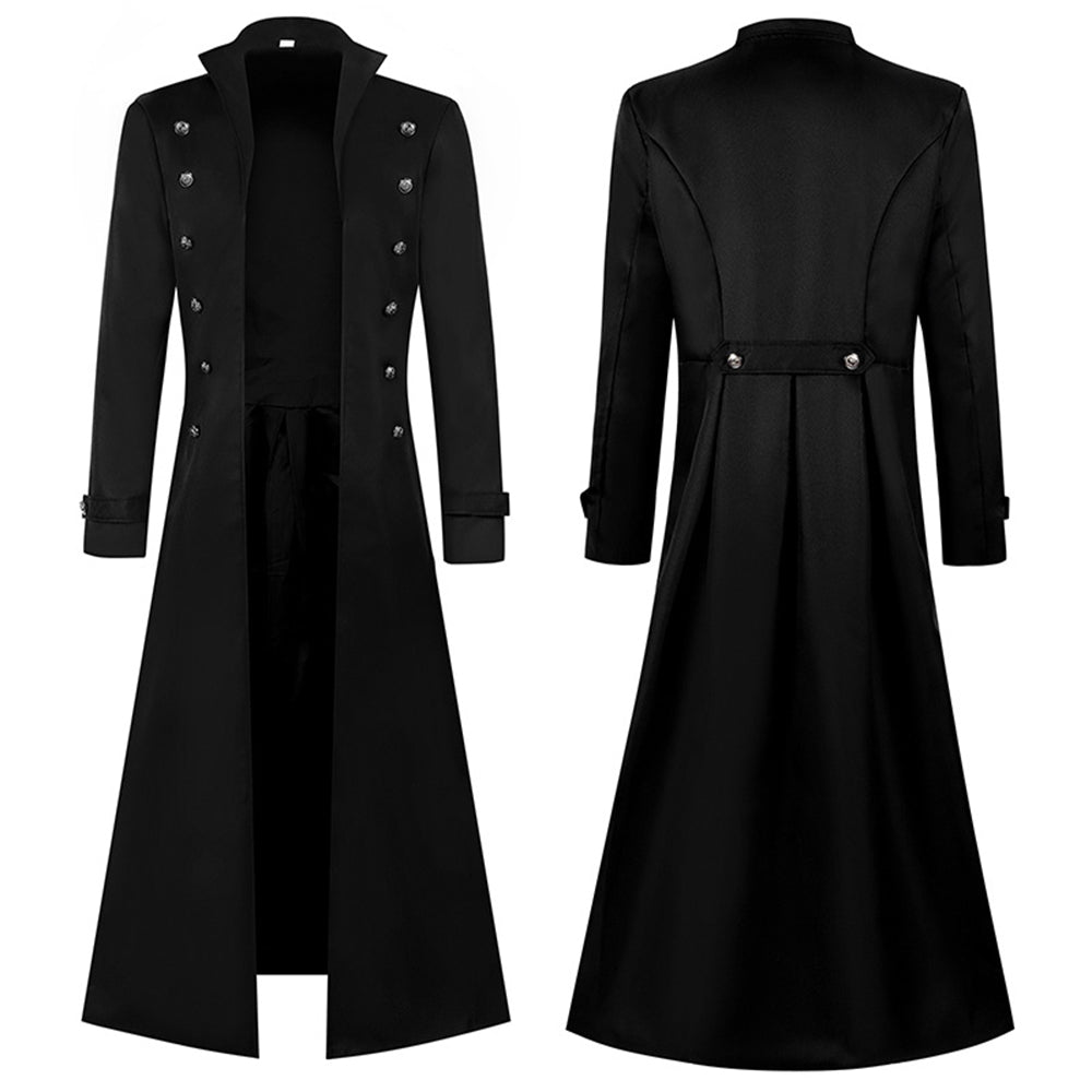 Medieval Steampunk Retro Gothic Costume Coat Trench Coat Victorian Uniform