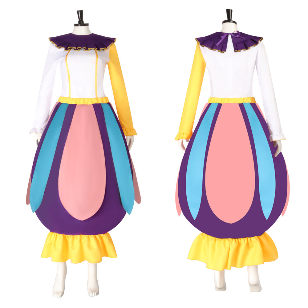 Girls Mrs. Potts Costume Hat Beauty and Beast Teapot Dress Suit Halloween