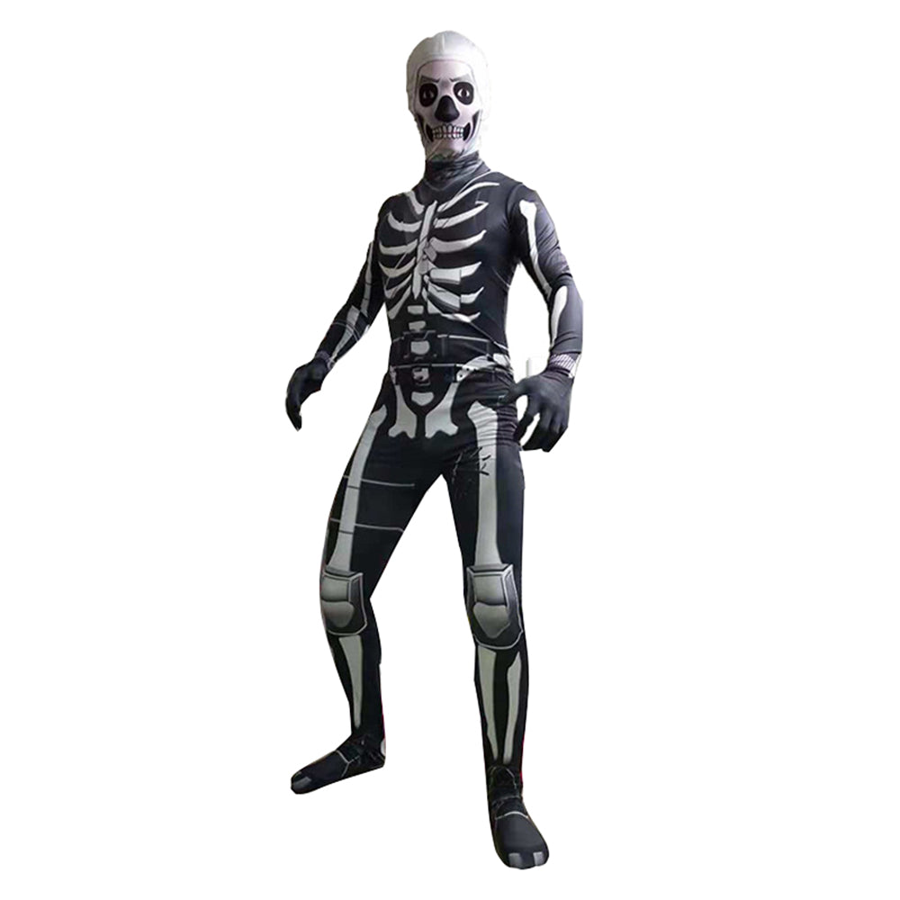 Skull Skeleton Jumpsuit Outfits Cosplay Costume Party For Kids