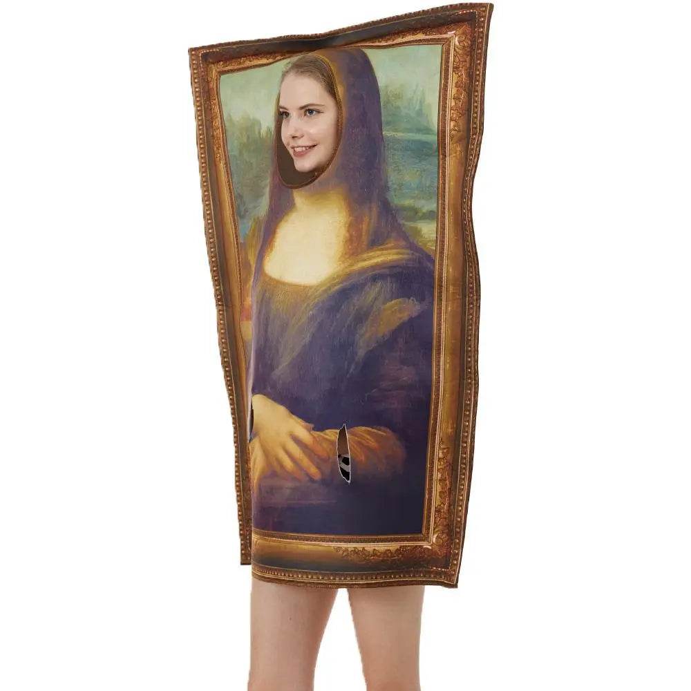 Spoof Murals Mona Lisa Artist Costume Funny Novelty Halloween - Ecosfun