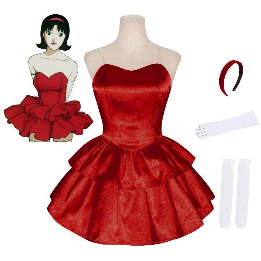 70s Perfect Blue Mima Kirigoe Cosplay Costume Red and Pink Dresses for Women - Ecosfun