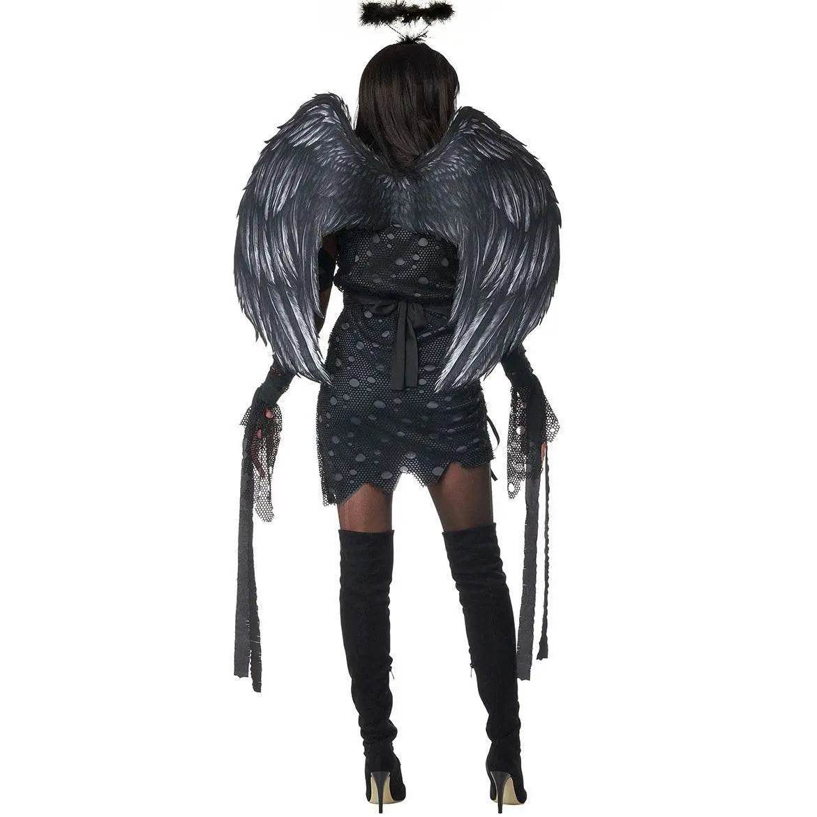 Angel costume big wings zombie vampire evil ghost costume Halloween - Ecosfun