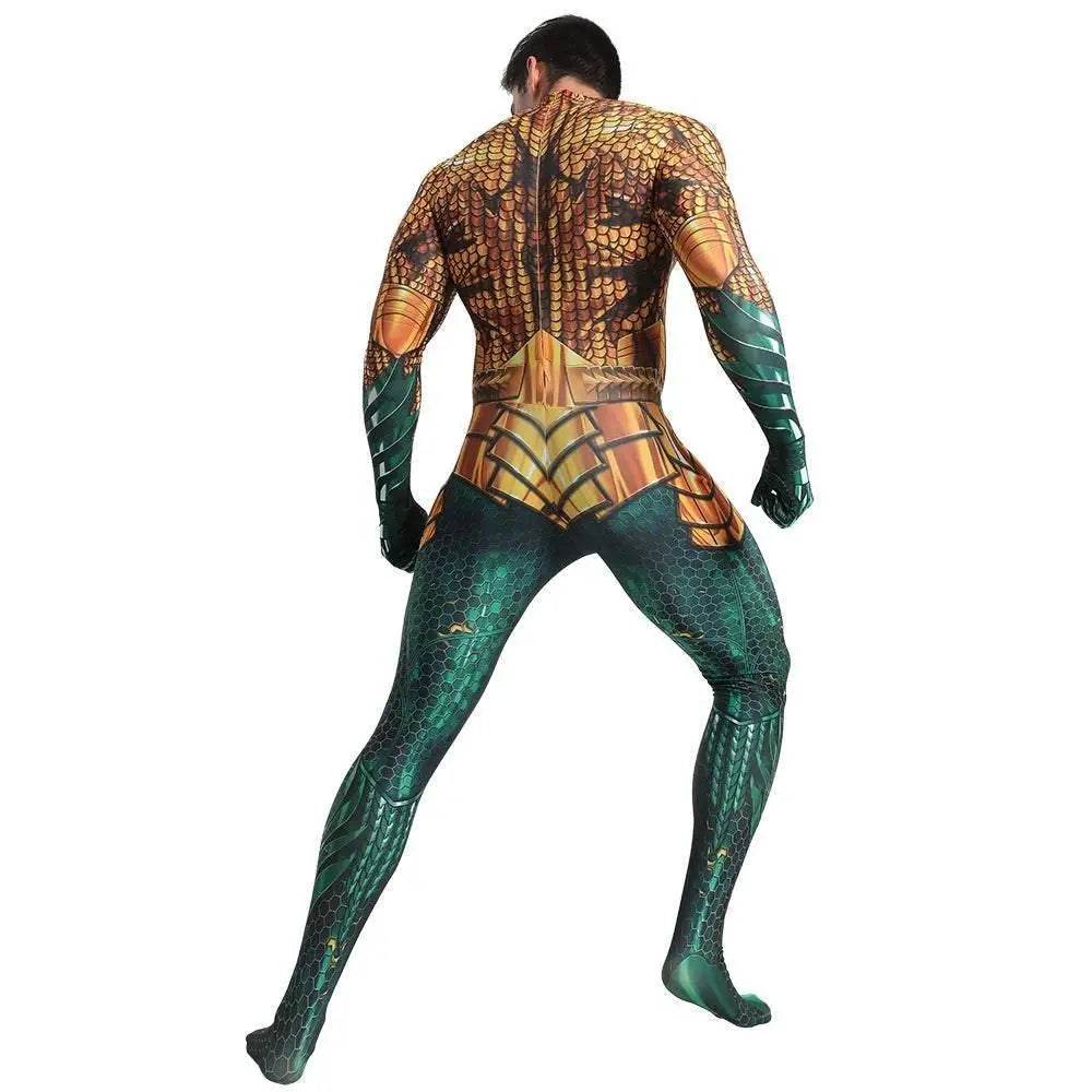 Aquaman 2 Costume Arthur Cosplay Bodysuit Halloween Fancy Cosplay Carnival Suit - Ecosfun