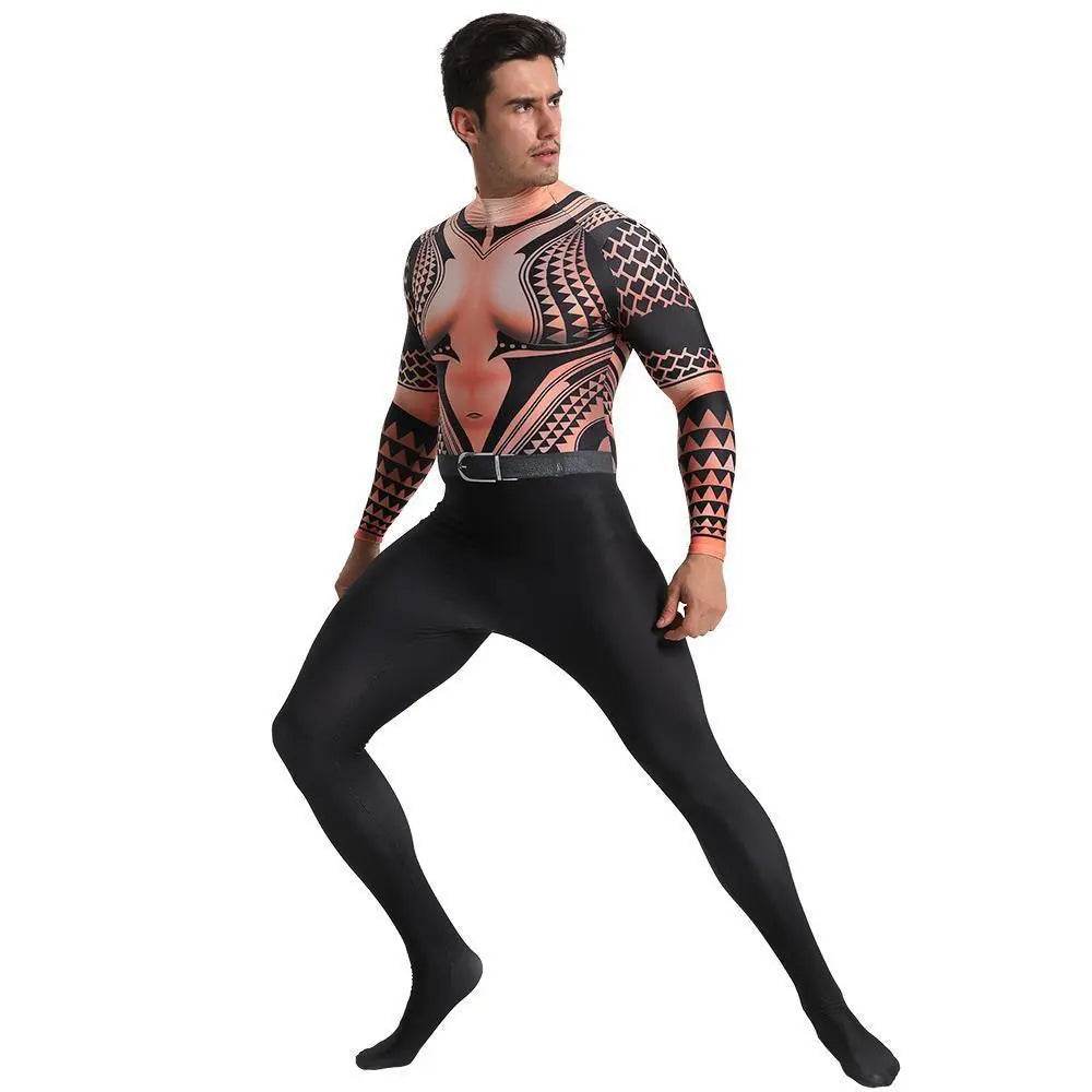 Aquaman Arthur Halloween Fancy Family Cosplay Costume Zentai Jumpsuit - Ecosfun
