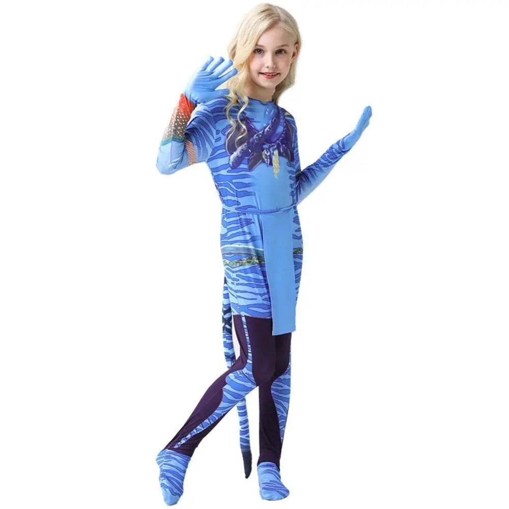 Avatar: The Way of Water Cosplay Costume kids zentai costume jumpsuit - Ecosfun