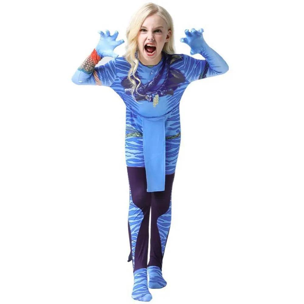 Avatar: The Way of Water Cosplay Costume kids zentai costume jumpsuit - Ecosfun