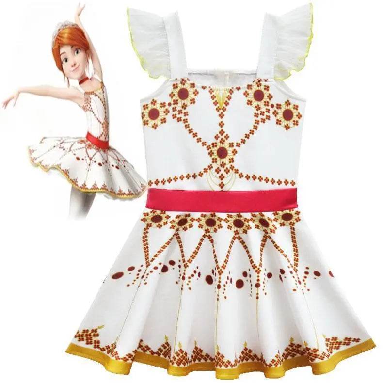 Ballerina Felicie Cosplay Costume for Girls Party Clothes Costume for Kids dancing dress - Ecosfun