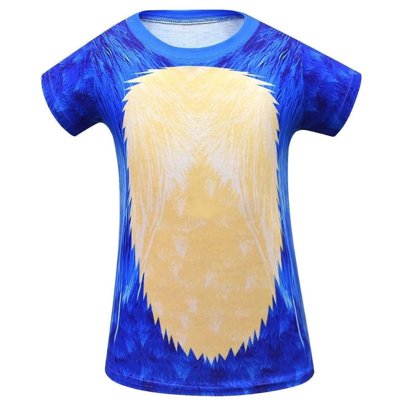 Boys Sonic the Hedgehog Print Costume Short sleeve Pants Suit - Ecosfun