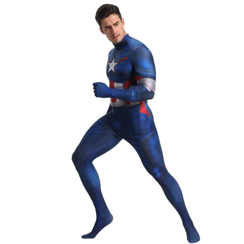 Captain America Outfits Halloween Cosplay Costume Bodysuit - Ecosfun