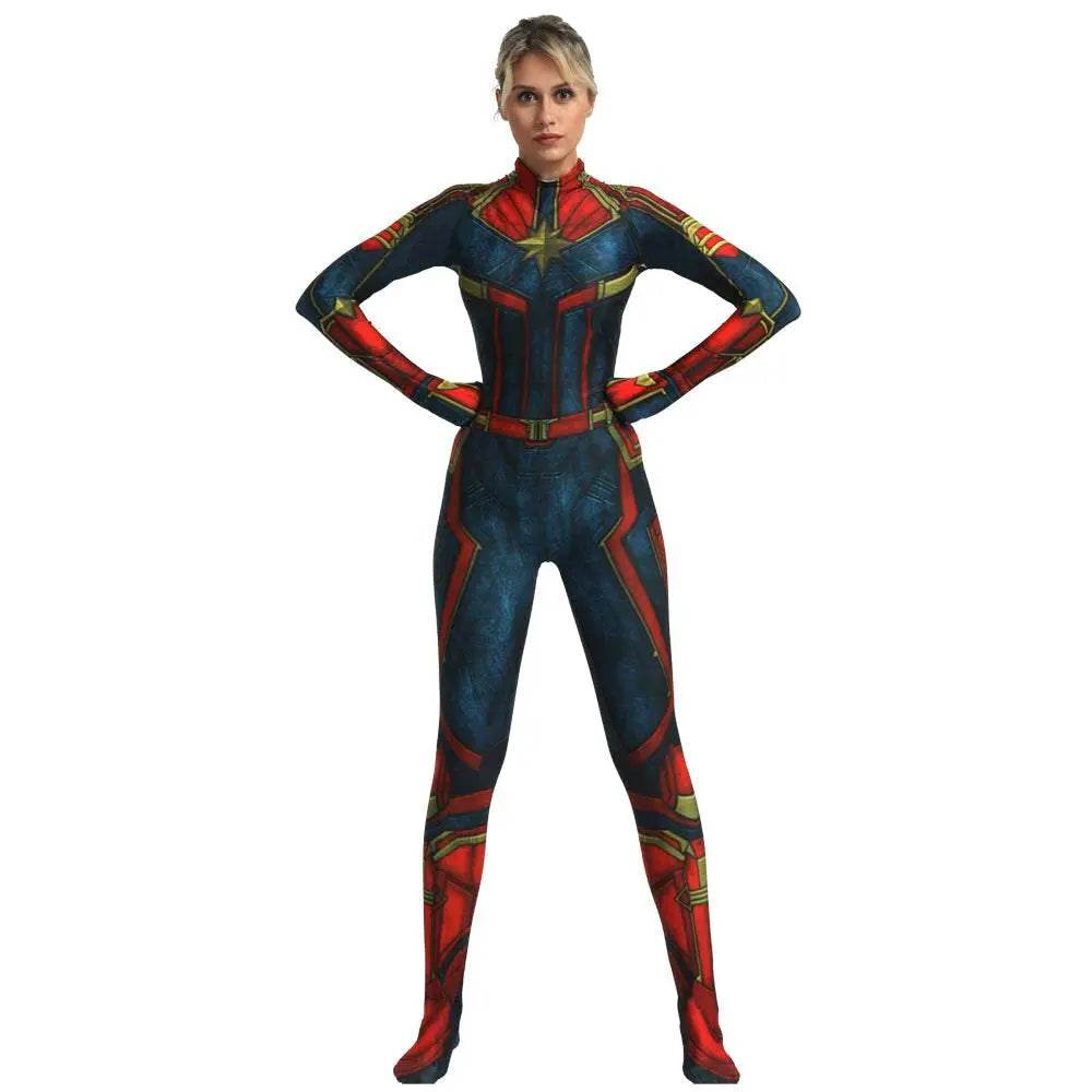 Captain Zentai Bodysuit Halloween Cosplay Costume - Ecosfun
