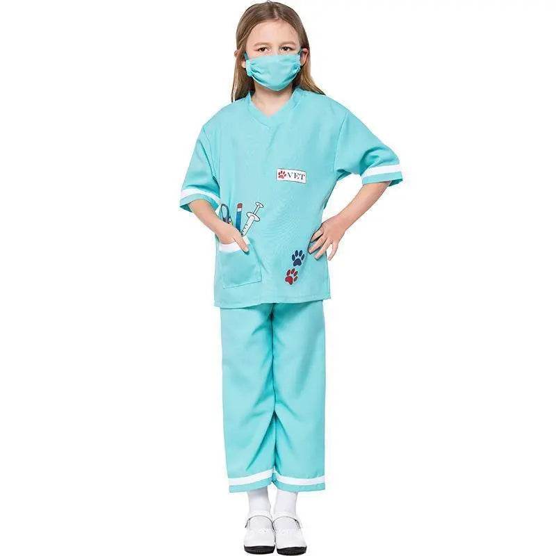 Child Unisex Doctor Dress-up Veterinarian Role Play Halloween Costumes for kids - Ecosfun