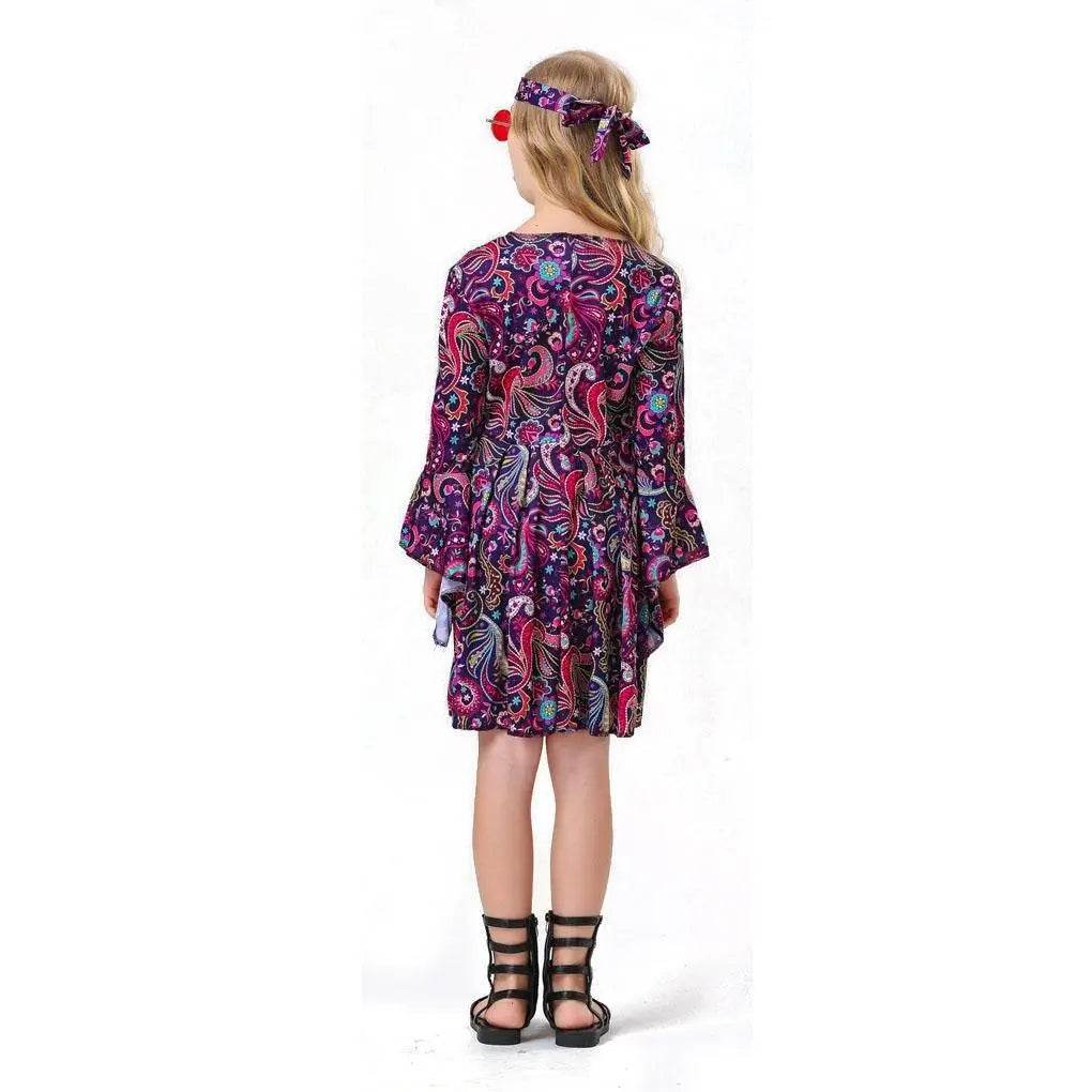 Children's 70s Retro Disco Hippie Fancy Dress Costumes Country Singer Cosplay - Ecosfun