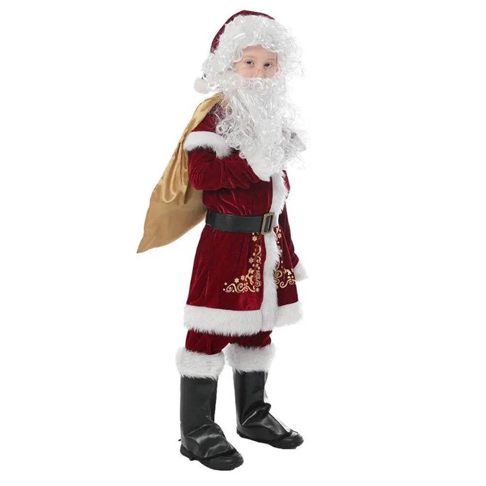 Children's Christmas Costumes Boys and Girls Santa Claus Costumes - Ecosfun