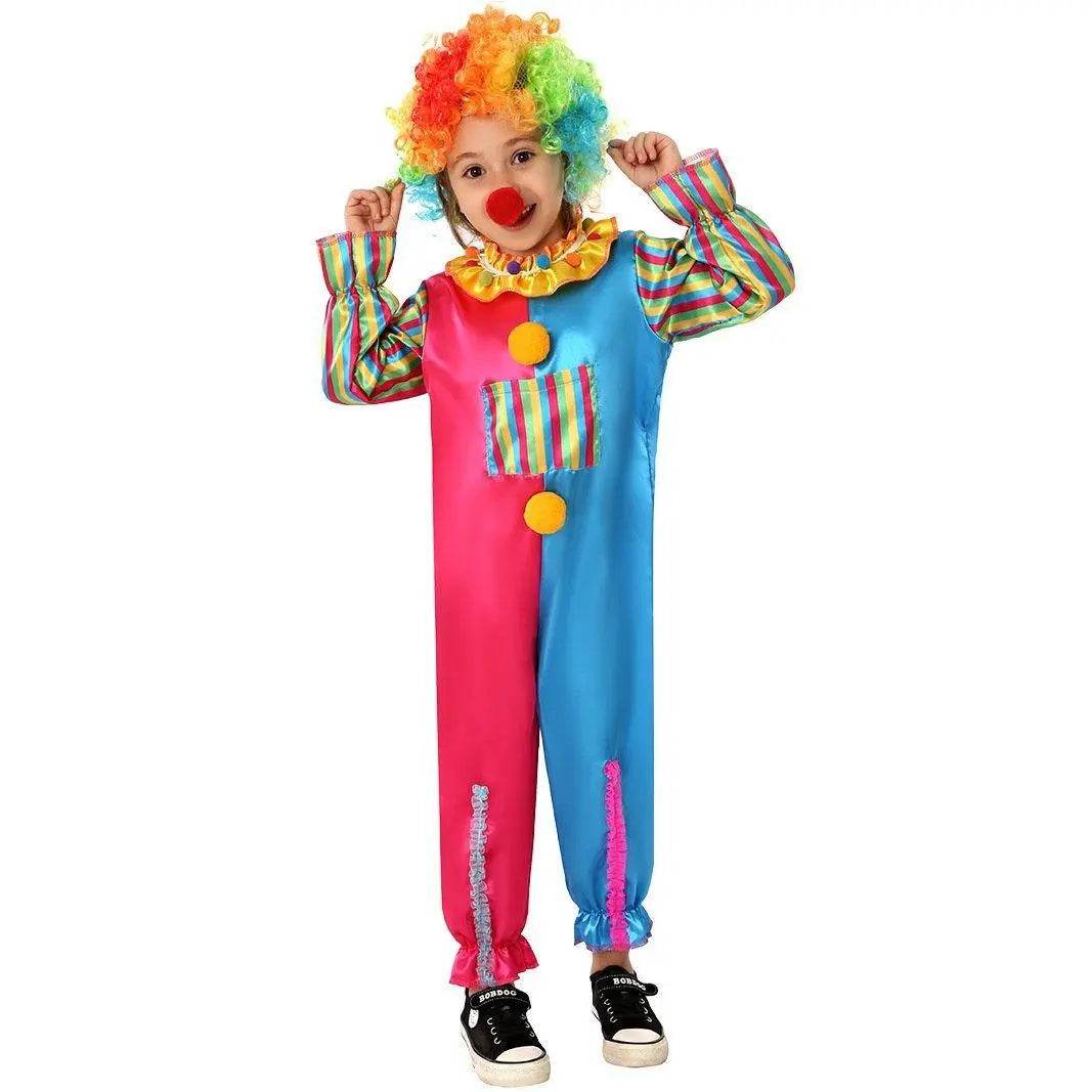 Children's Clown Costume Jumpsuit Carnival Cosplay Halloween and Stage Performance Outfit - Ecosfun