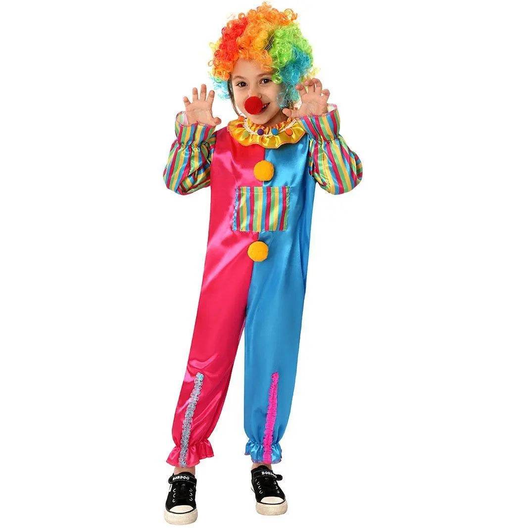 Children's Clown Costume Jumpsuit Carnival Cosplay Halloween and Stage Performance Outfit - Ecosfun