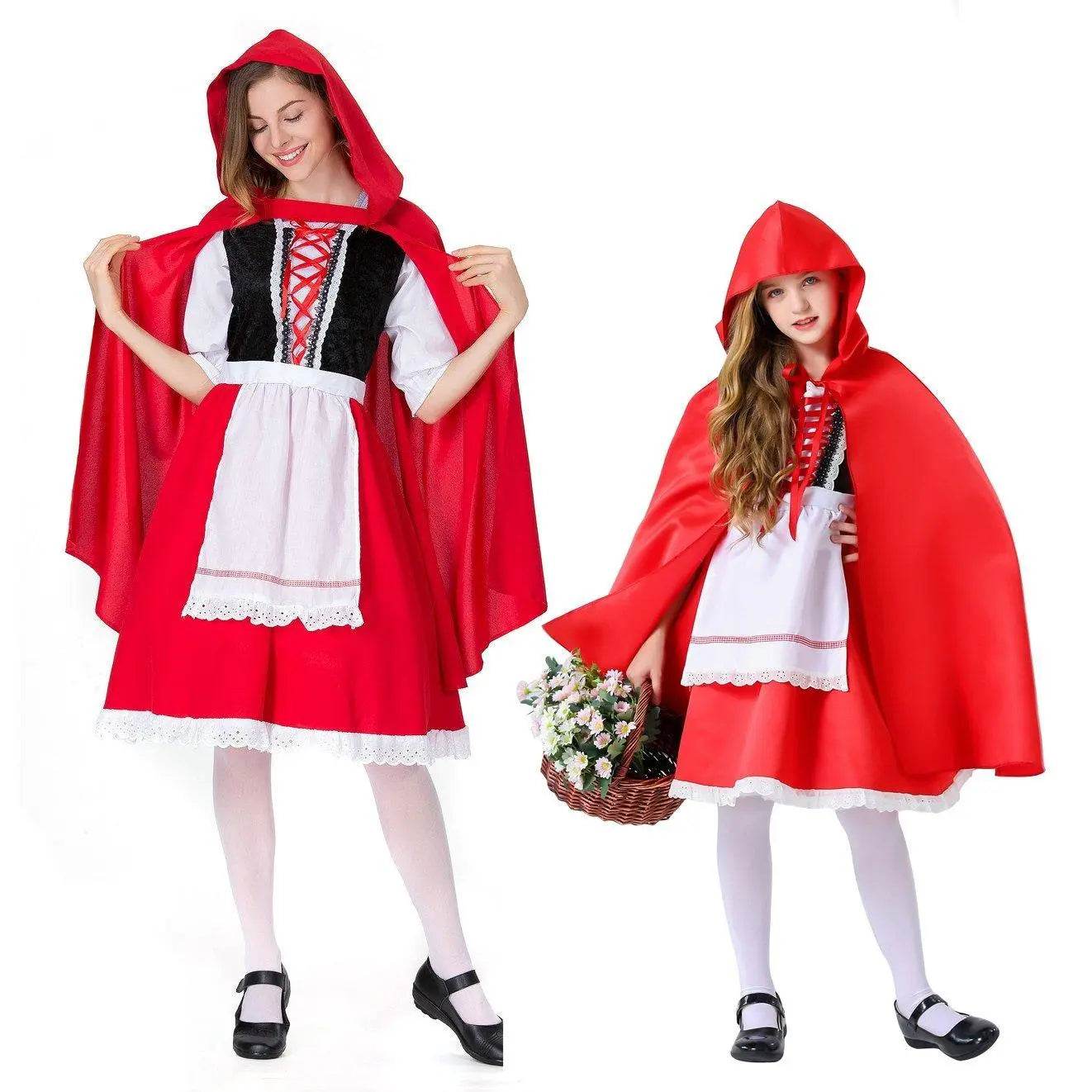 Children's Day Halloween kindergarten Little Red Riding Hood show costume family performance - Ecosfun