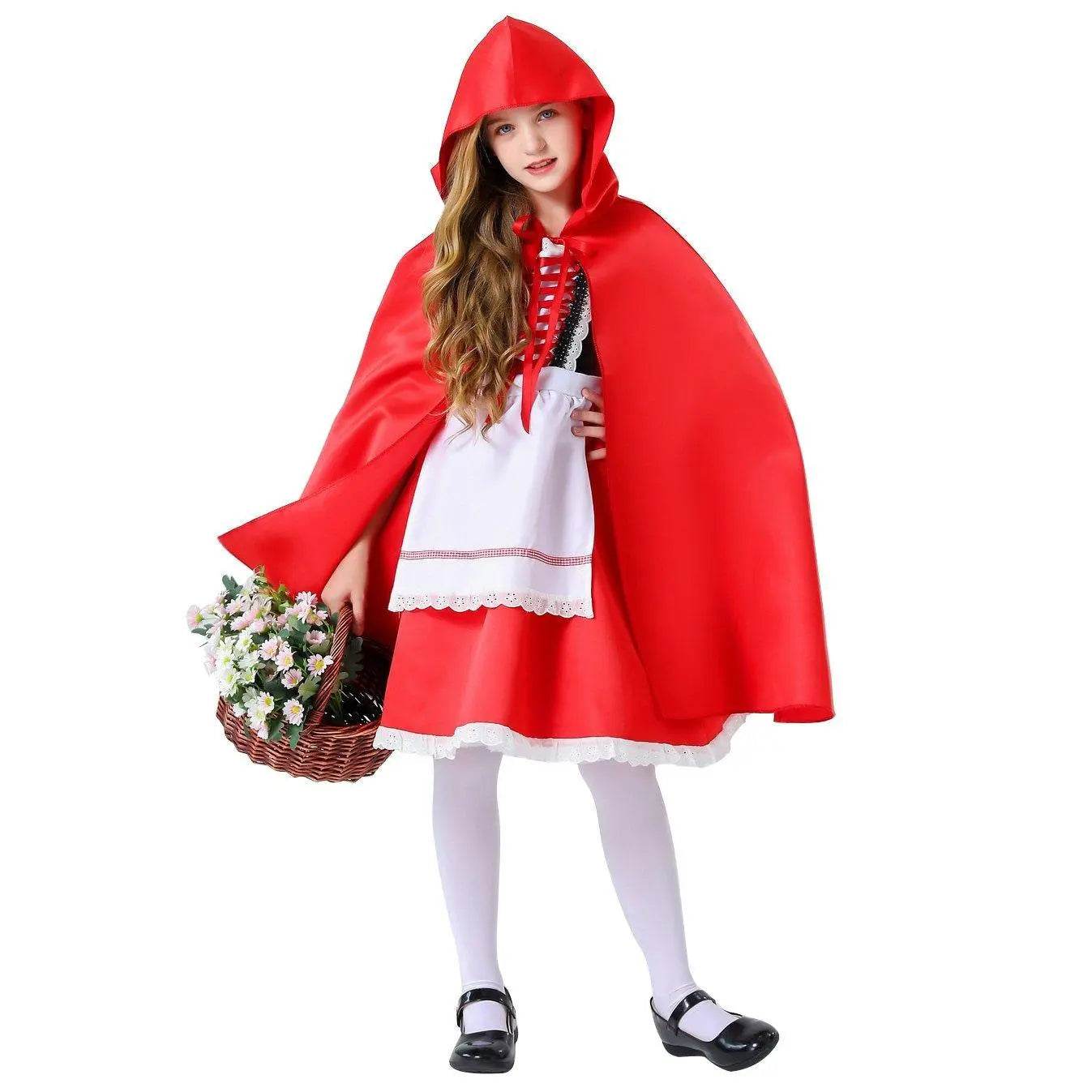 Children's Day Halloween kindergarten Little Red Riding Hood show costume family performance - Ecosfun