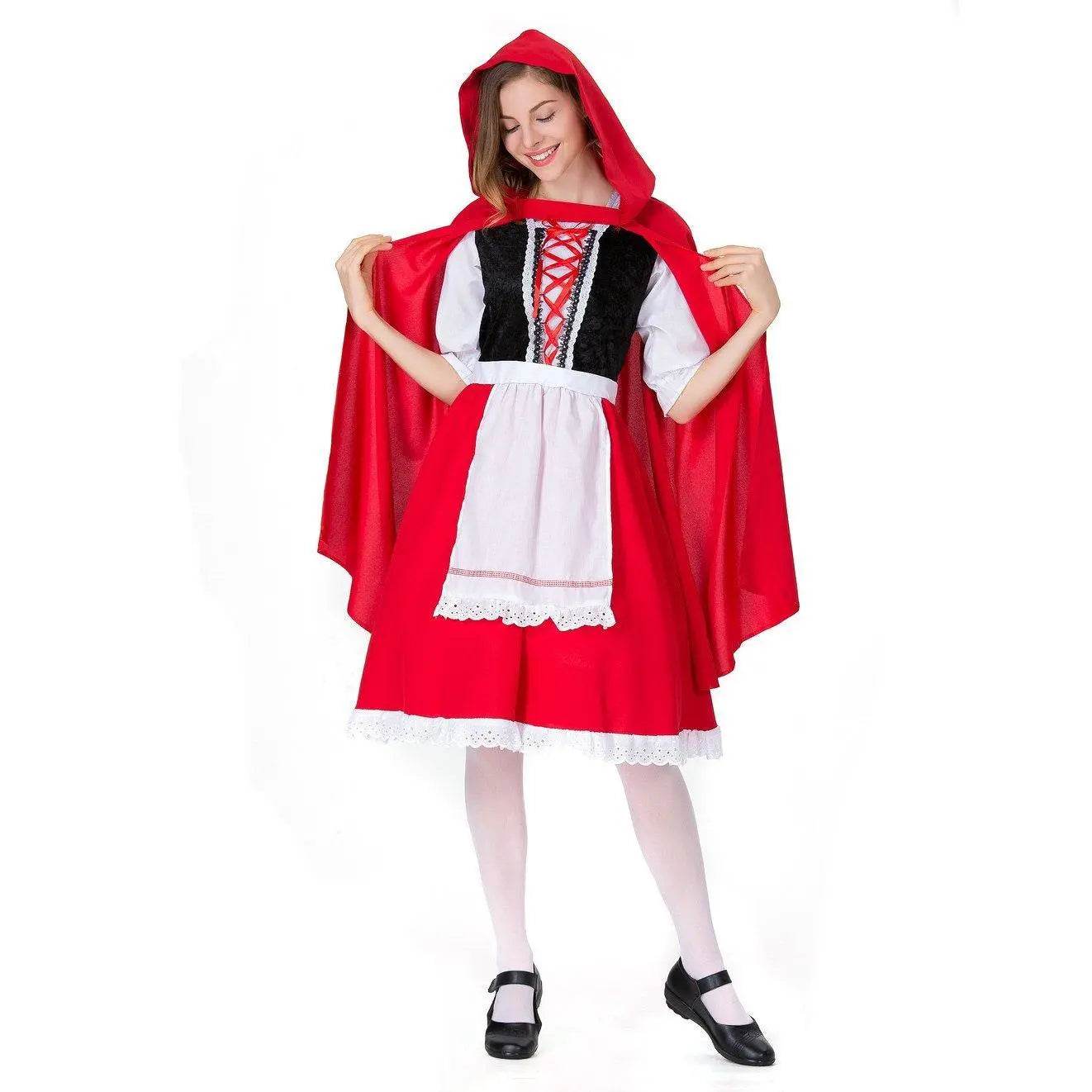 Children's Day Halloween kindergarten Little Red Riding Hood show costume family performance - Ecosfun