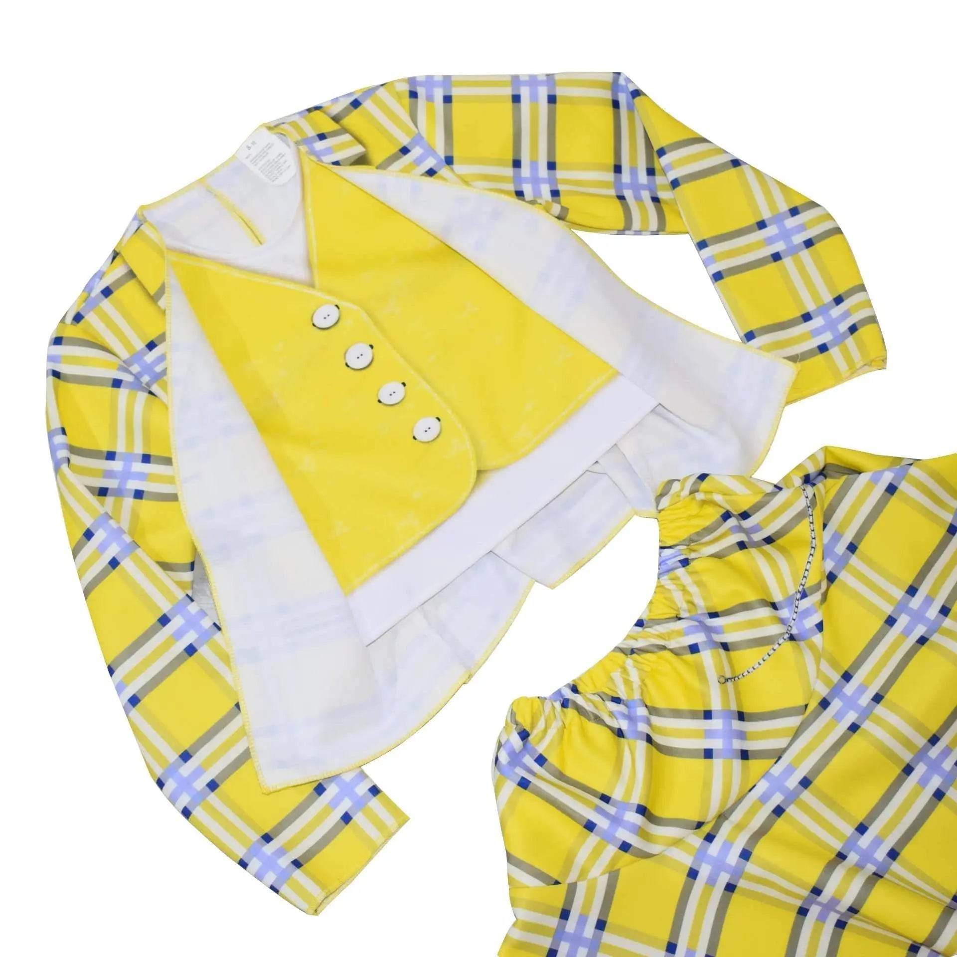 Clueless Cher Horowitz Girl Cosplay Costume School Uniform Suit Fancy Dress Halloween Outfit - Ecosfun