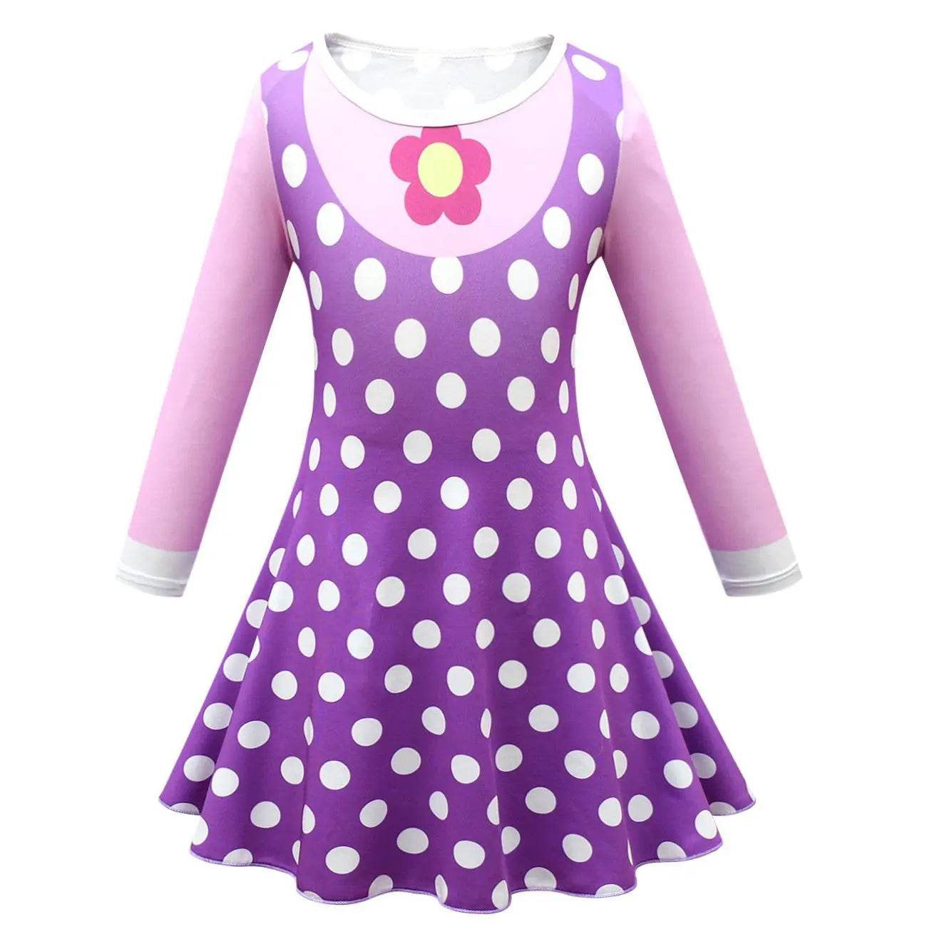 CocoMelon Halloween Costumes Girls Long Sleeve Dress with Mask - Ecosfun