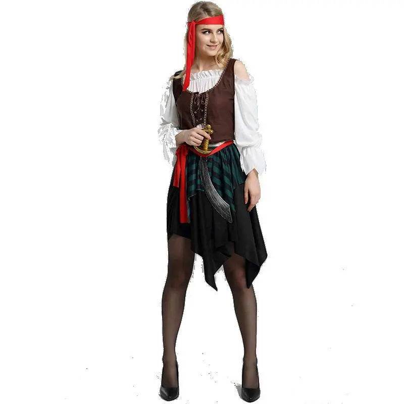 Couples Pirate Outfit Cosplay Costume Fancy Dress Halloween For Adult - Ecosfun