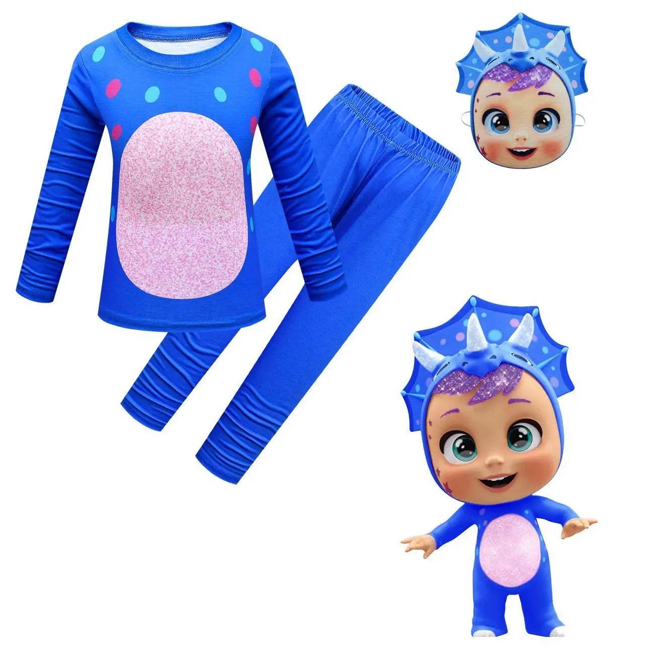 Cry Babies Cosplay Costume Long Sleeve Cartoon Two Piece Suits - Ecosfun
