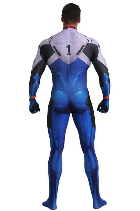 EVA Ikari Shinji Siamese Halloween Cosplay Costume Zentai Jumpsuit - Ecosfun