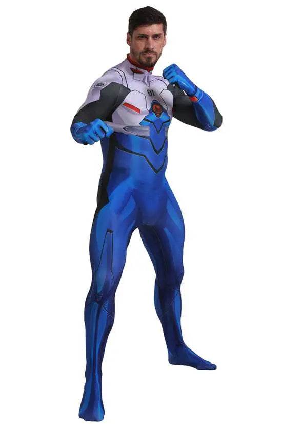 EVA Ikari Shinji Siamese Halloween Cosplay Costume Zentai Jumpsuit - Ecosfun
