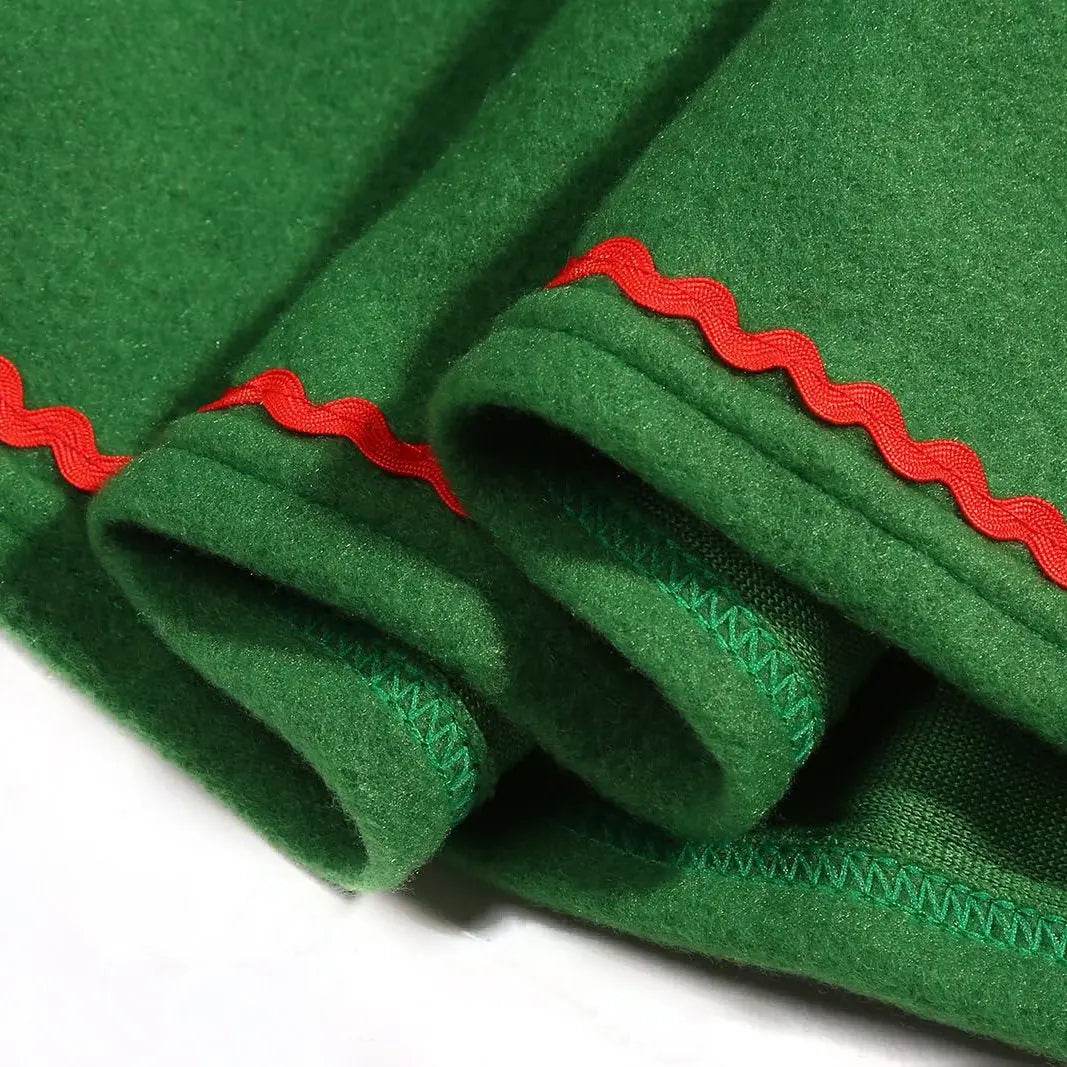 Elf Costume for Girls Boy Kids Christmas Party Dress Outfit - Ecosfun