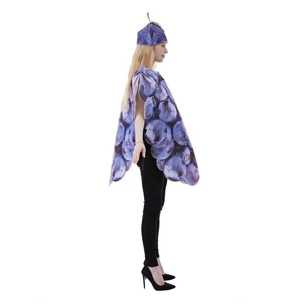 Fruit Grape Dress Cosplay Costume Halloween Carnival Party Disguise Suit - Ecosfun