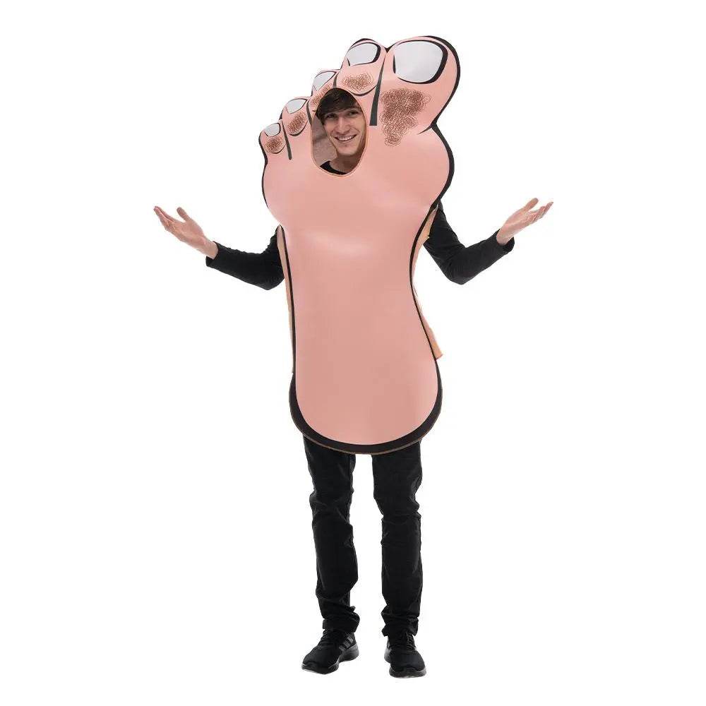 Funny Big Foot Cosplay Costume Halloween Stage Bar Party Outfit Dress Up for Adults - Ecosfun