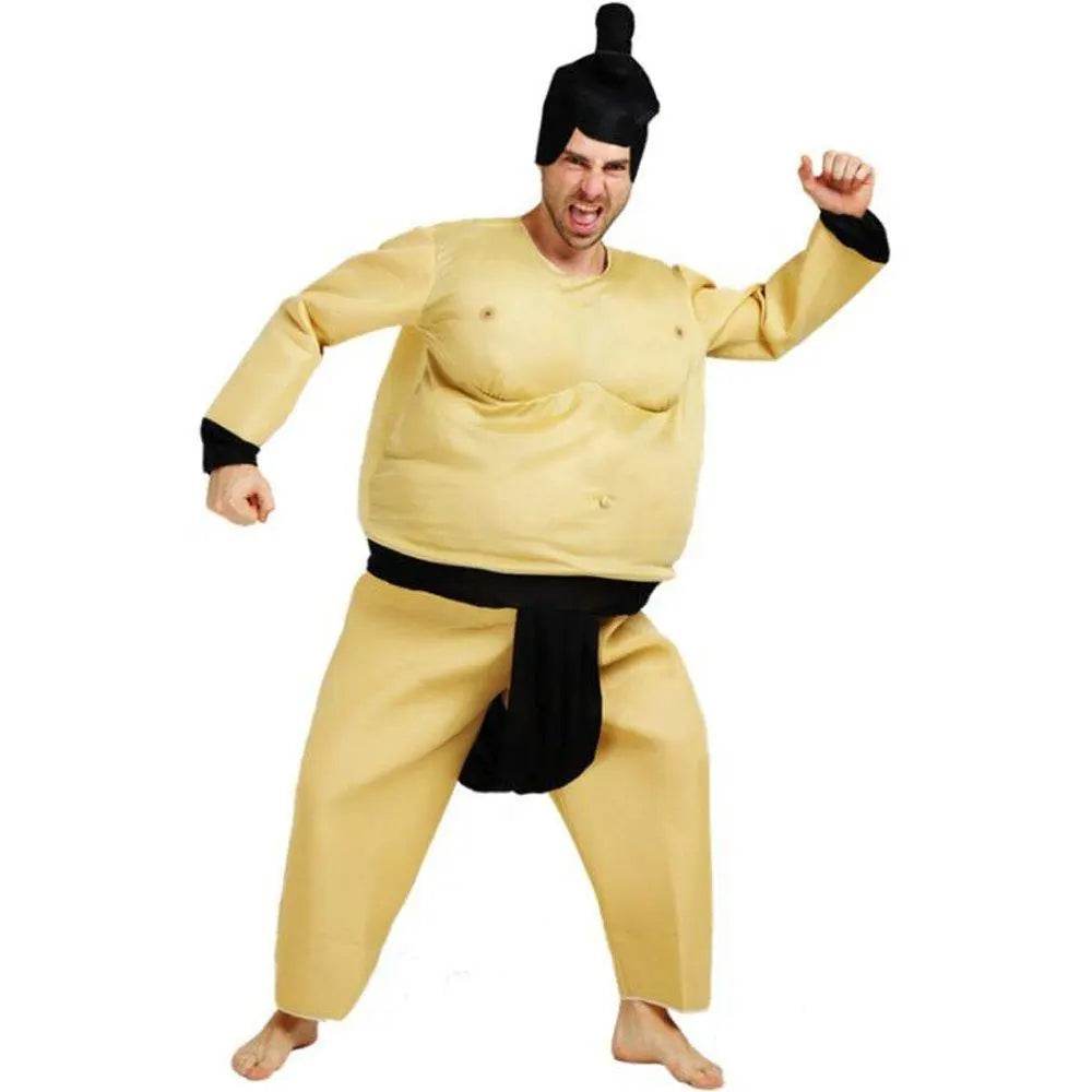 Funny Sumo Costume Halloween Party Cosplay Fat Wrestler Suit - Ecosfun