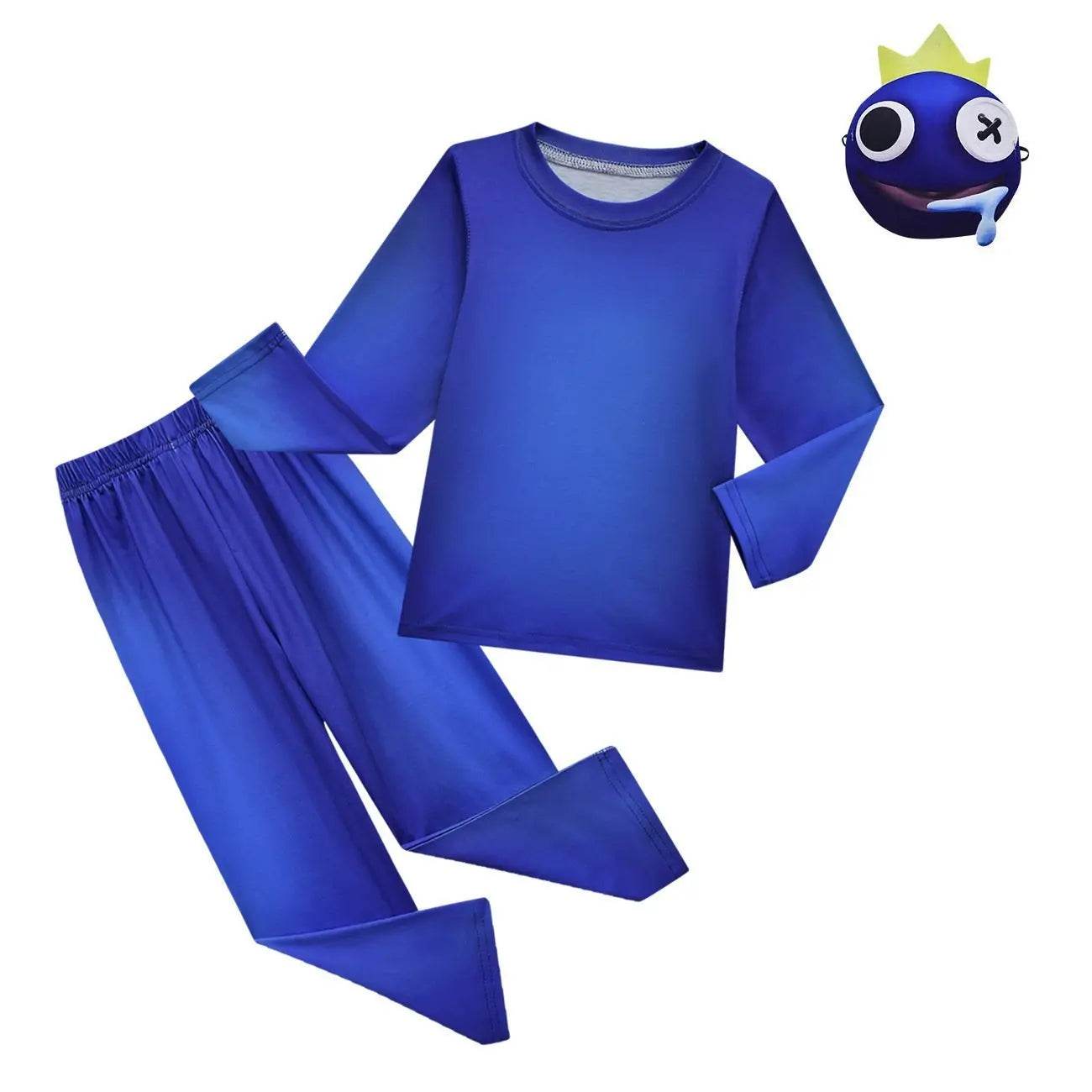 Game Roblox rainbow friends Costume Cosplay Blue Monster Pajamas set For Kids - Ecosfun