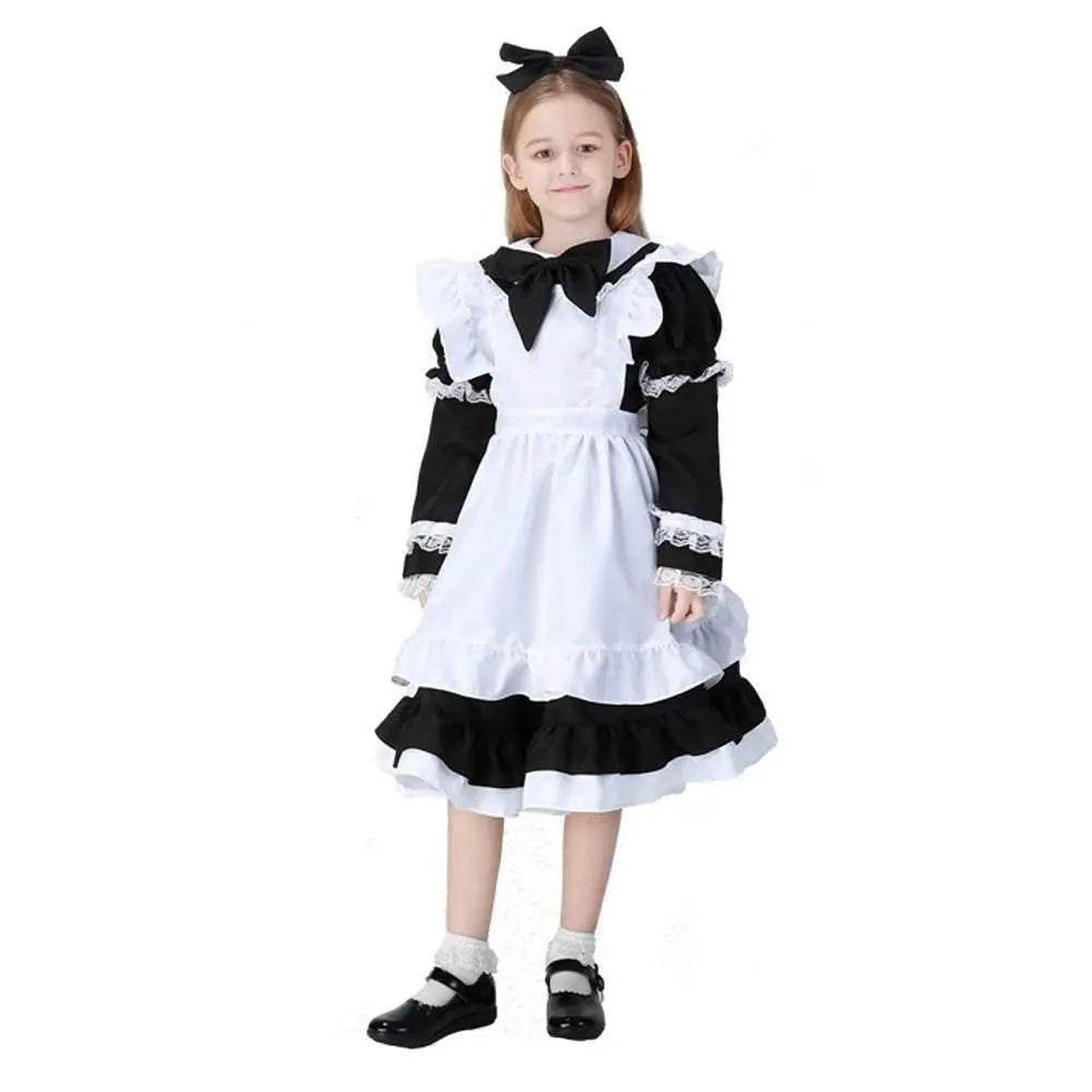 Halloween Alice Dress Girl's Princess Costume Maid Dress for kids - Ecosfun