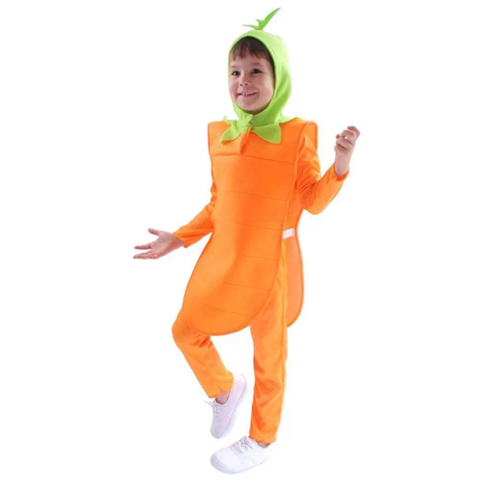 Halloween Carrot Cosplay Costumes Romper Onesie Cute Jumpsuit Outfit for Kids - Ecosfun